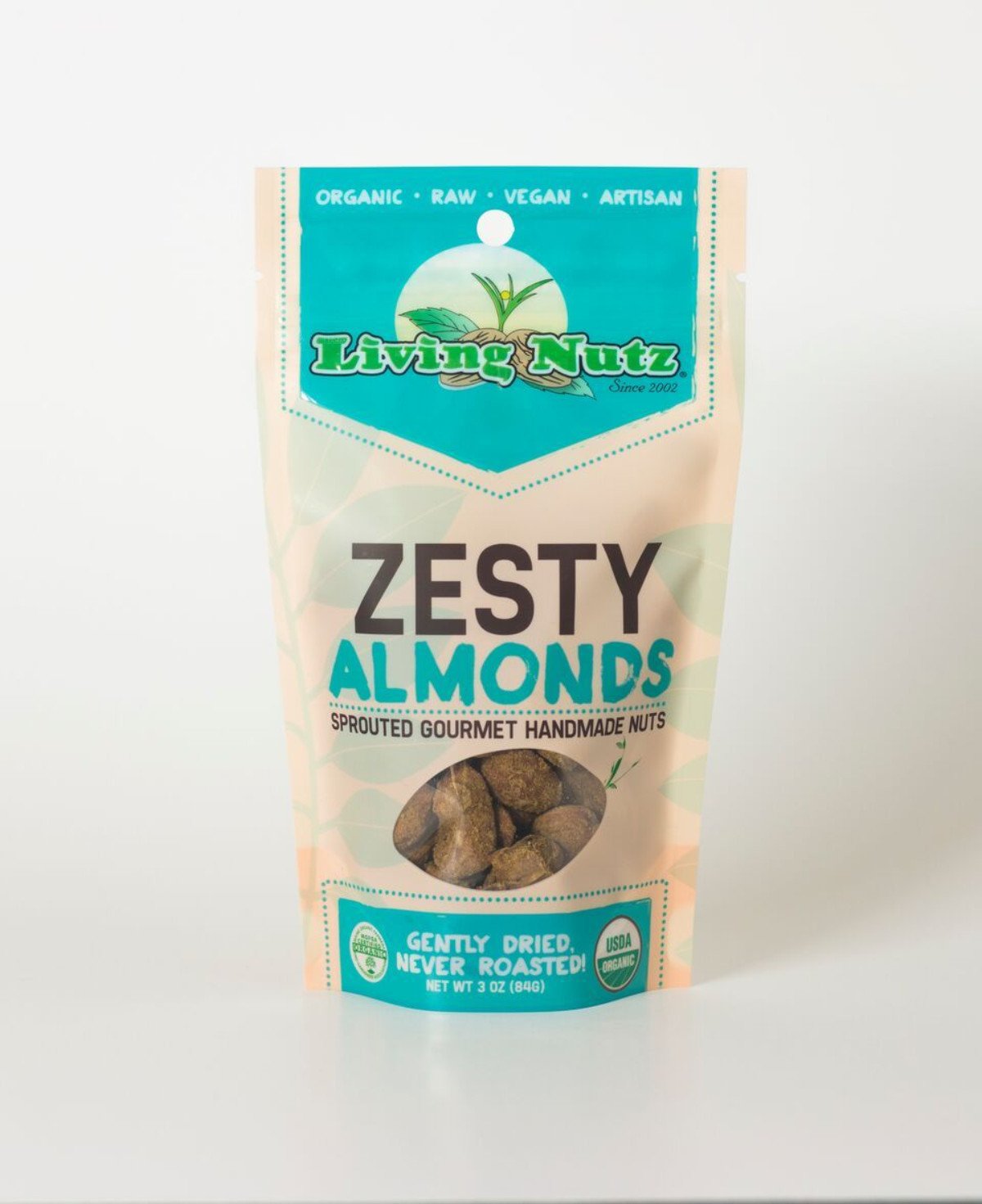 Organic raw sprouted nuts. Sprouted raw &amp; unpasteurized almonds zesty flavor. Living Nuts 