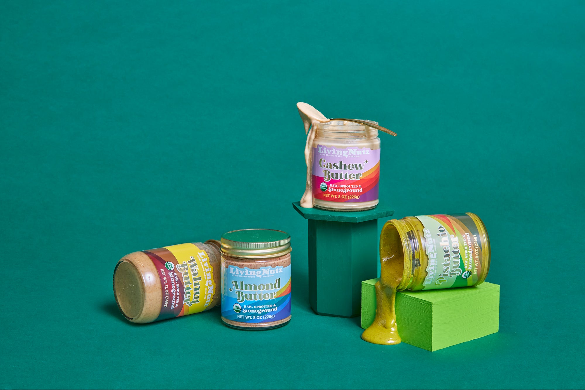 Organic, sprouted, stoneground nut butters