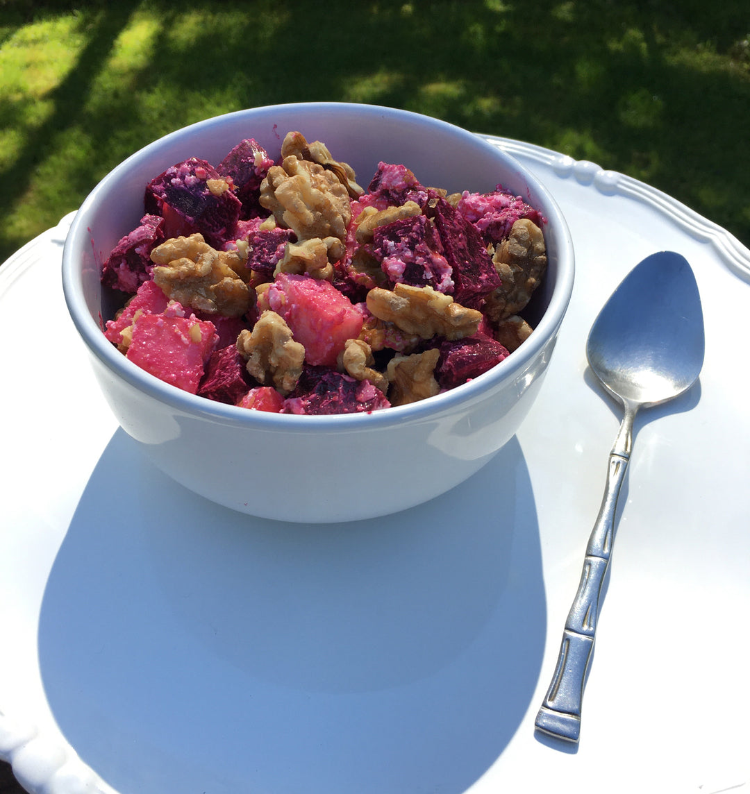 Sprouted Walnuts and Beet Salad