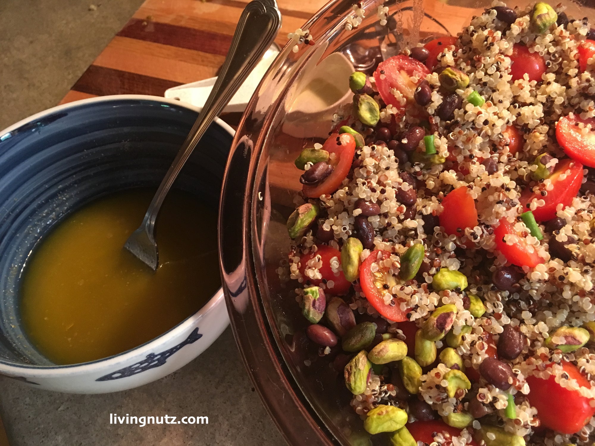 Quinoa salad with pistachios-Living Nutz