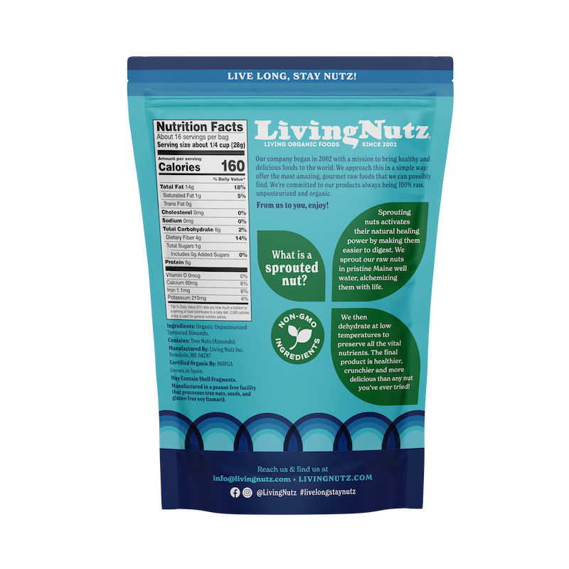 Organic Sprouted Almonds - Spanish (FLAVORFUL)