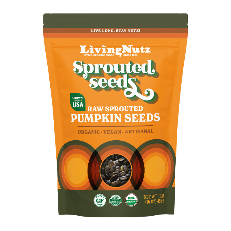 Sprouted Pumpkin Seeds, organic pumpkin seeds, organic seeds