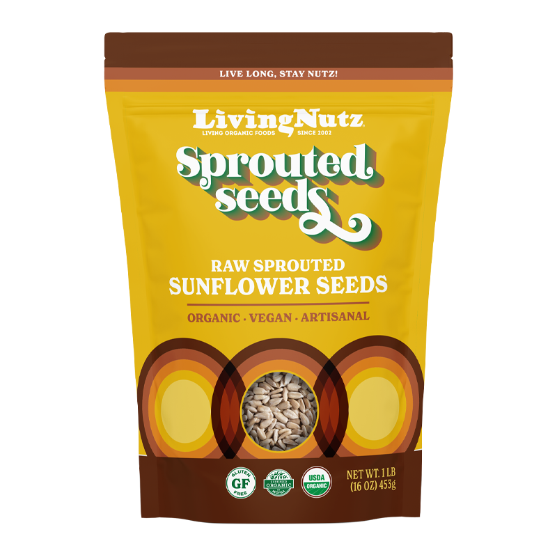Sprouted Sunflower seeds, organic sunflower seeds, organic seeds