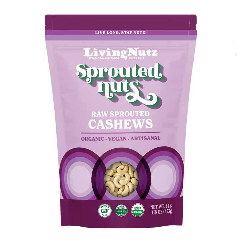 Sprouted cashews, organic cashews, organic nuts