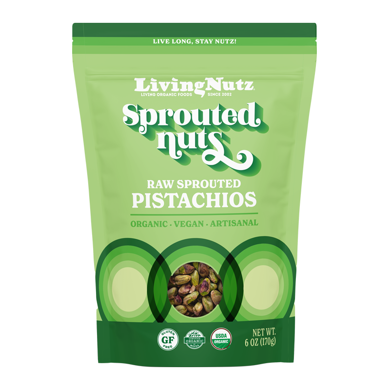 Sprouted Pistaschios, organic pistachios, organic nuts