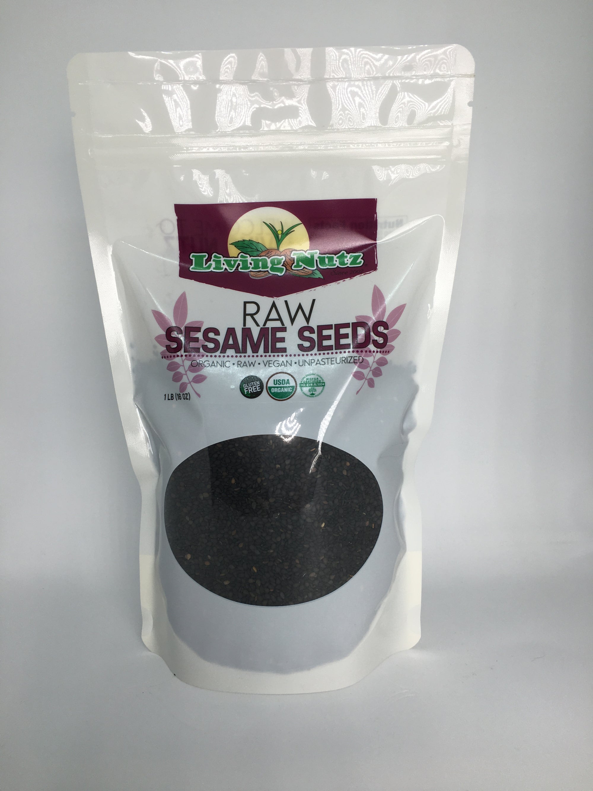 Living Nutz Organic Raw Black Sesame Seeds