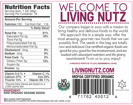 Raw organic sesame seeds. Sesame seeds for health