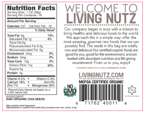 Raw organic chia seeds. Chia seeds for healthy benefits