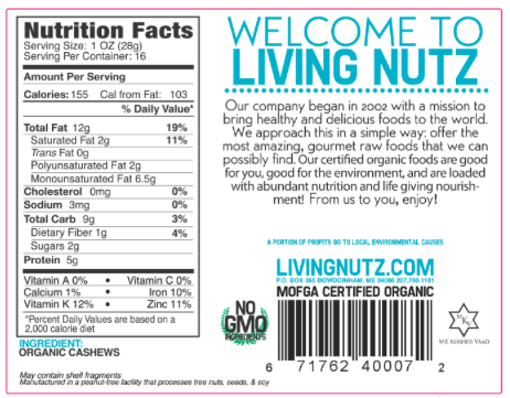 Cashews. Raw cashews. Organic cashews. Raw Nuts-Living Nutz