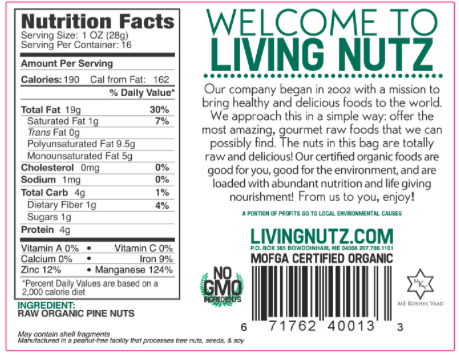 Pine Nuts. Organic Pine Nuts. Raw Nuts-Livingnutz