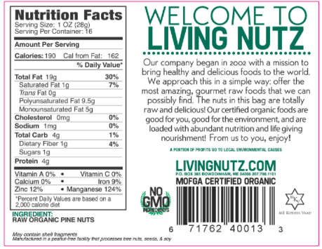 raw organic pine nuts for healthy benefits. Bulk organic pine nuts